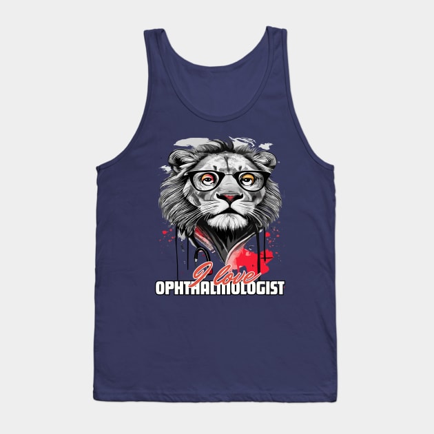 I love Ophthalmologist lion brafdesign Tank Top by Brafdesign